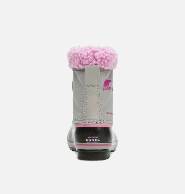 Sorel Barn Vinterkängor Grå/Svarta/Rosa - Childrens Yoot Pac™ Nylon - KAX-690342